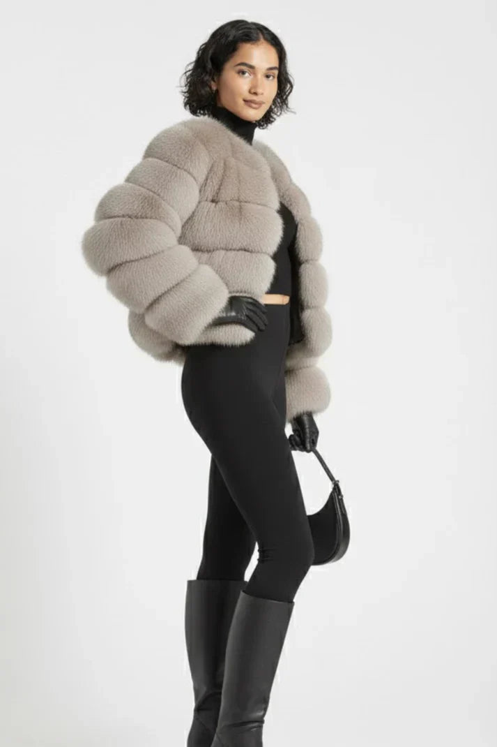 Trendy Faux Jacke - Bajeni