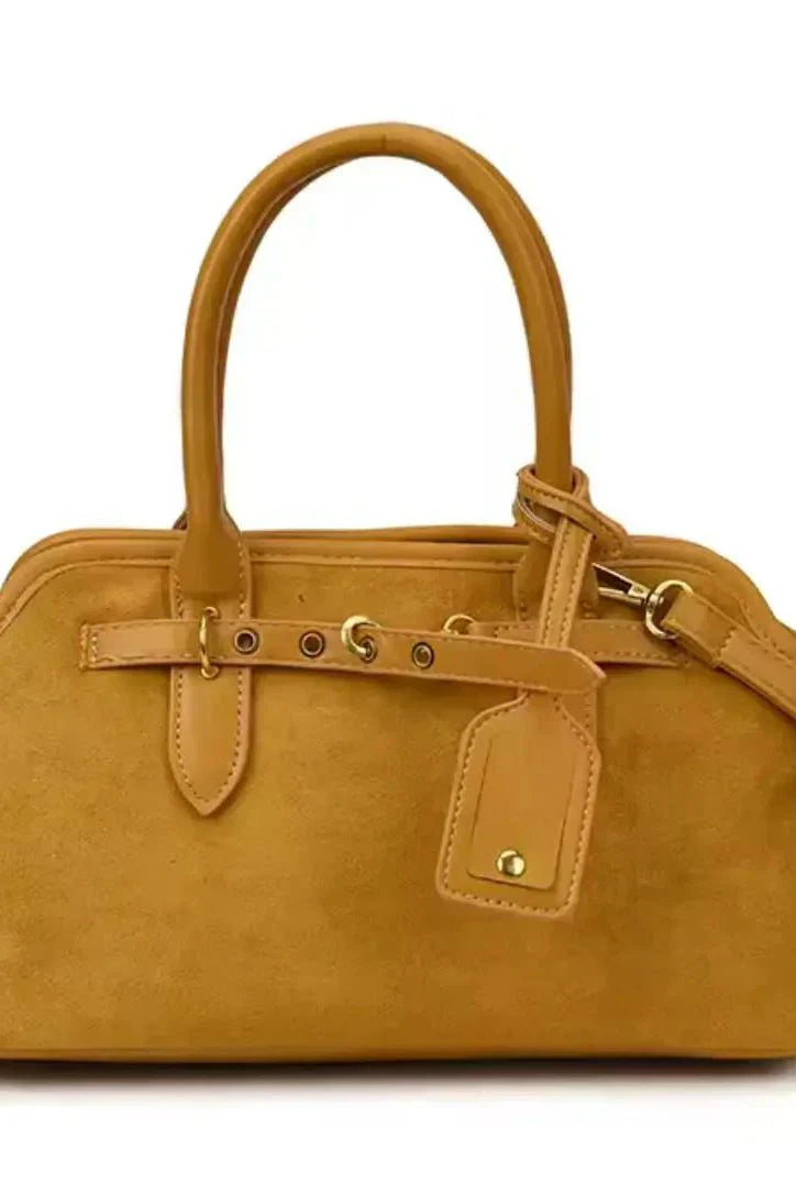 Elegante Damenhandtasche aus Wildleder – Milano Classic Bag - Bajeni