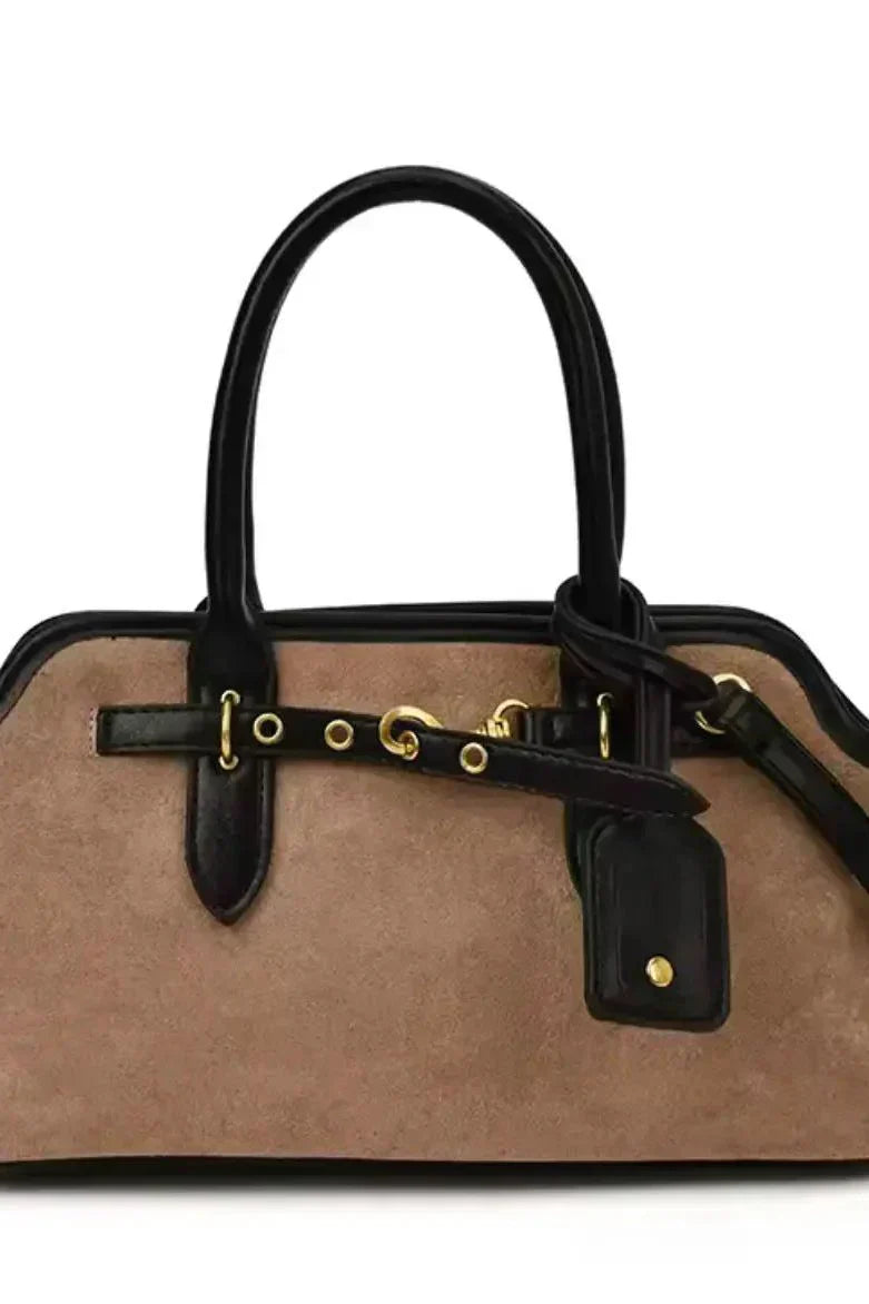 Elegante Damenhandtasche aus Wildleder – Milano Classic Bag - Bajeni