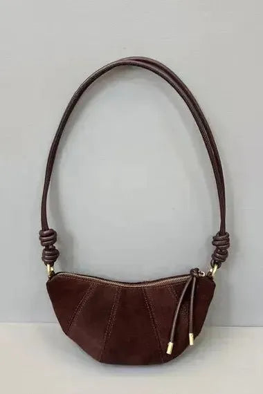 Italian suede shoulder bag “Luna” - Bajeni