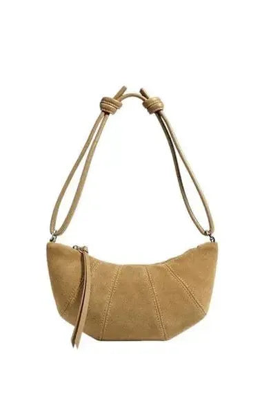 Italian suede shoulder bag “Luna” - Bajeni