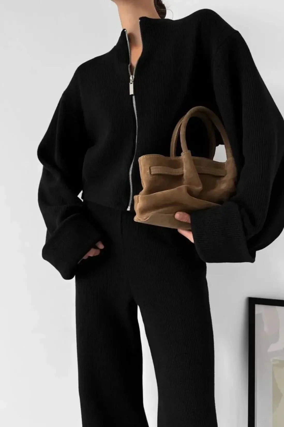 Knit Zip Set – Moderner Strick-Zweiteiler - Bajeni