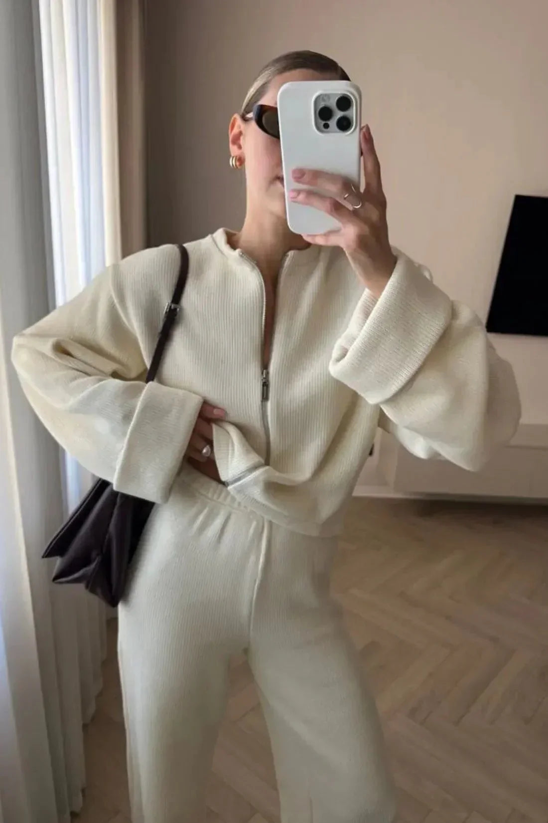 Knit Zip Set – Moderner Strick-Zweiteiler - Bajeni