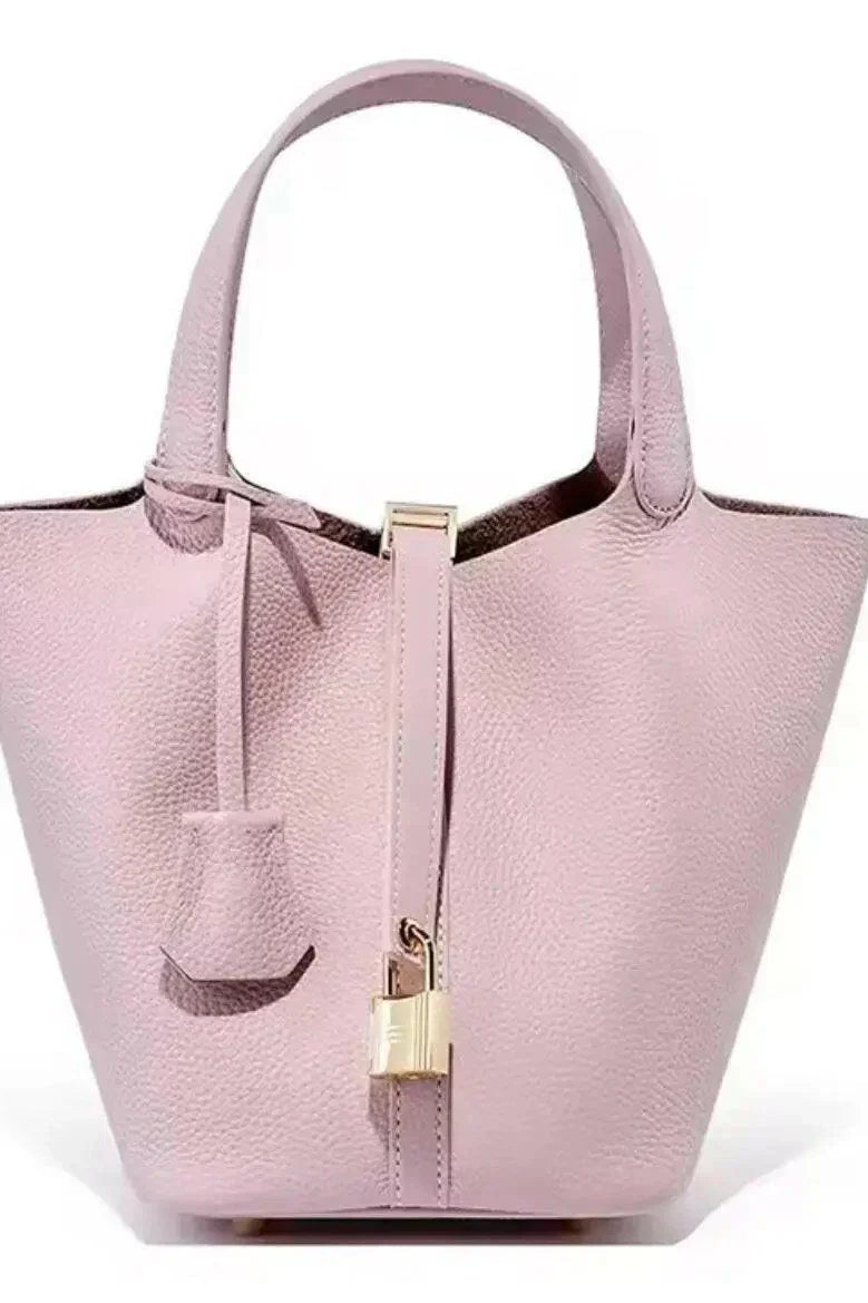 Luxe Bucket Bag mit Schlossdetail - Bajeni