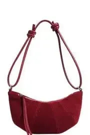 Italian suede shoulder bag “Luna” - Bajeni