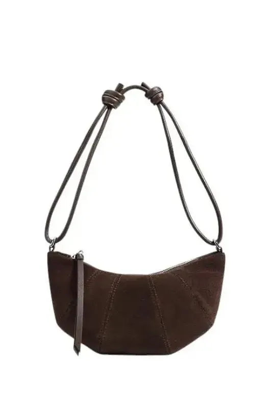 Italian suede shoulder bag “Luna” - Bajeni